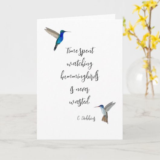 Carte Observation des colibris (Fleur jaune)