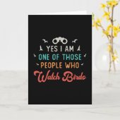 Carte Observation D'Oiseaux Les Gens Qui Regardent L'Ois (Fleur jaune)