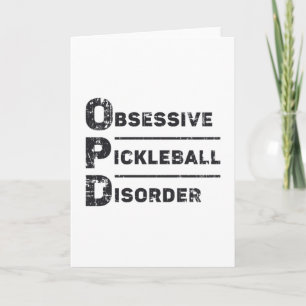 Carte Obsessionnel Pickleball Trouble Pickleball Cadeau