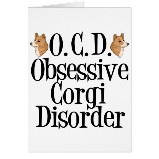 Carte Obsessive Corgi (Devant)