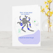 Carte Obtenez bien après accident (Fleur jaune)