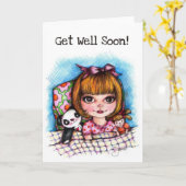 Carte Obtenez bien bientôt ! (Fleur jaune)