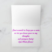 Carte Obtenez bien bientôt ! (Intérieur)