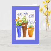 Carte Obtenez bien bientôt (Fleur jaune)