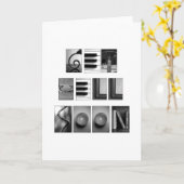 Carte Obtenez bien bientôt (Fleur jaune)