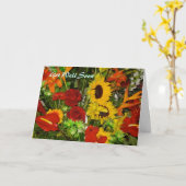 Carte Obtenez bien bientôt (Fleur jaune)