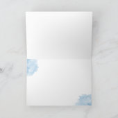 Carte Obtenez bien Bientôt Aquarelle Bleu Design dégradé (Intérieur)