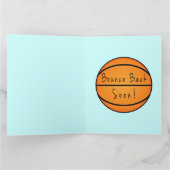 Carte Obtenez bien Bientôt Basket Écriture sur Ball Team (Intérieur)