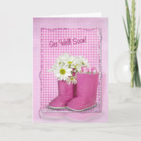 Obtenez bien Bientôt bottes et marguerites roses