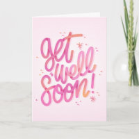 Obtenez Bien Bientôt Gradient Calligraphie rose