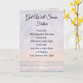 Carte Obtenez bien Bientôt le design Père (Fleur jaune)