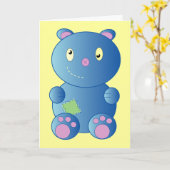 Carte Obtenez Bien Bientôt Patch Bear Card (Fleur jaune)