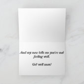 Carte Obtenez Bien Bientôt Puppy Grey Card (Intérieur)