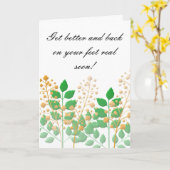 Carte Obtenez bien Fleurs et Feuilles de jardin (Fleur jaune)