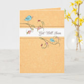 Carte Obtenez Bien Les Oiseaux, Religieux (Fleur jaune)