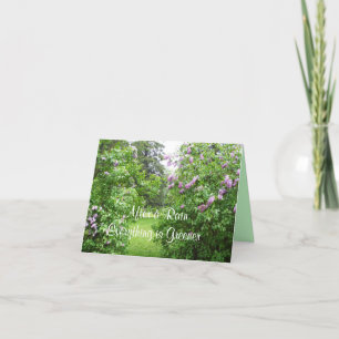 Carte Obtenez Bien Lilac Bushes Scène De Pelouse
