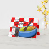 CARTE OBTENEZ BIEN - SOUPE POULET - HUMOUR (Fleur jaune)