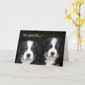 Carte Obtenez bientôt aux chiots bons de chien de (Fleur jaune)