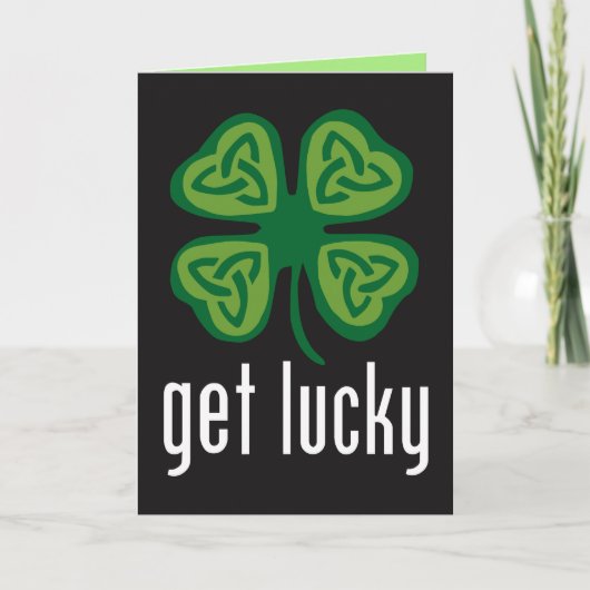 Carte Obtenez chanceux - le jour de St Patrick fait sur (Devant)