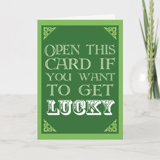 Carte Obtenez de la chance - Fantastique St. Patrick's D (Devant)