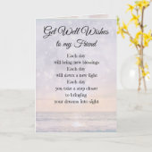 Carte Obtenez des souhaits Ami design (Fleur jaune)