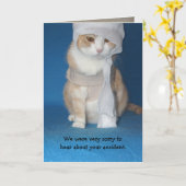 Carte Obtenez l'accident bon/le bras/jambe cassés (Fleur jaune)