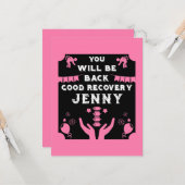 Carte Obtenez-vous bien après la chirurgie de retour (Devant/Arrière en situation)