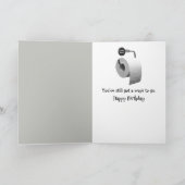 Carte Obtenir Anniversaire Humour blanc Toilette (Intérieur)