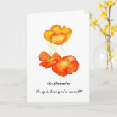 Carte Obtenir Bien Personnalisable - Poppies Islan (Fleur jaune)