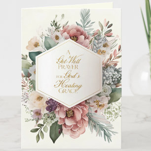 Carte Obtenir Bien Soigner Fleurs De Prière Vierge Marie