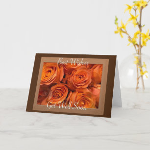 Carte Obtenir de bonnes fleurs orange
