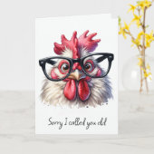 Carte Obtenir l'âge Humour d'anniversaire du coq (Fleur jaune)