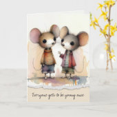 Carte Obtenir les vieux dés d'aquarelle d'anniversaire (Fleur jaune)