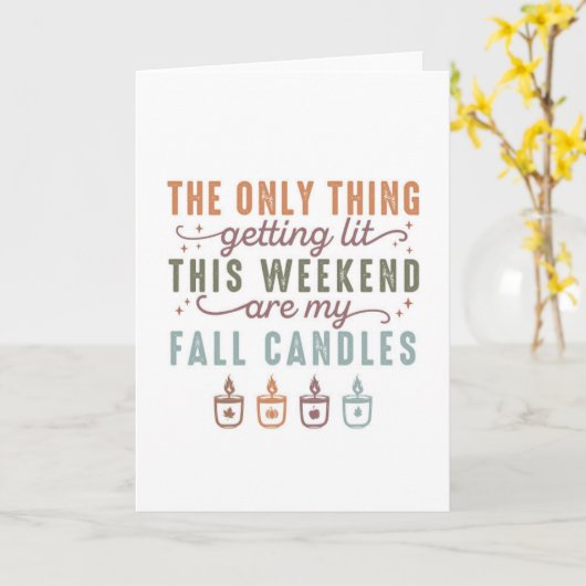 Carte Obtenir mes bougies automnales (Fleur jaune)