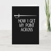 Carte Obtenir Mon Point Fencing Fencer Epee Fencing (Devant)