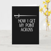 Carte Obtenir Mon Point Fencing Fencer Epee Fencing (Fleur jaune)