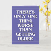 Carte Obtenir un Humour d'anniversaire plus âgé (Fleur jaune)
