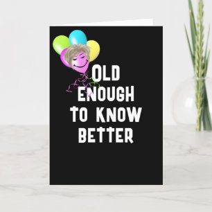 Carte Obtenir un Humour plus âgé avec des ballons