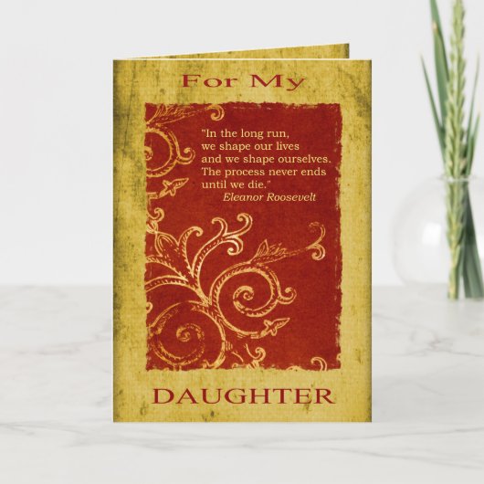 Carte Obtention du diplôme/anniversaire de fille (Devant)