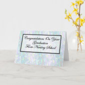 Carte Obtention du diplôme d'école d'infirmières de (Fleur jaune)