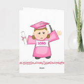 Carte Obtention du diplôme d'école maternelle/fille de (Dos)