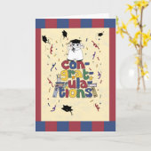 Carte Obtention du diplôme - félicitations (Fleur jaune)