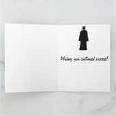 Carte Obtention du diplôme noire de casquette de diplômé (Intérieur)