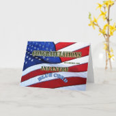 Carte Obtention du diplôme tournant la corde bleue de (Fleur jaune)