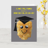 Carte Obtention d'un diplôme d'études secondaires drôle (Fleur jaune)