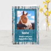 Carte Occident Turquoise Thème du cheval Photo (Fleur jaune)