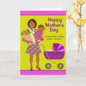 Carte occupée du jour de mère de maman (Fleur jaune)