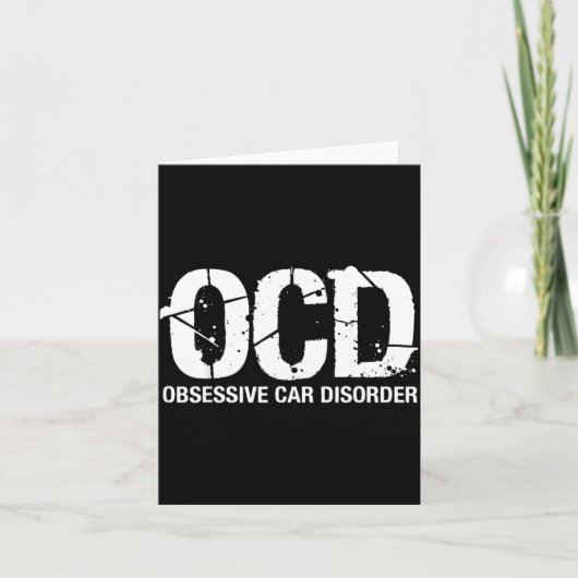 Carte Ocd Obsessive Car Disorder Funny Lover Garage Guy  (Devant)