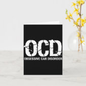 Carte Ocd Obsessive Car Disorder Funny Lover Garage Guy  (Fleur jaune)