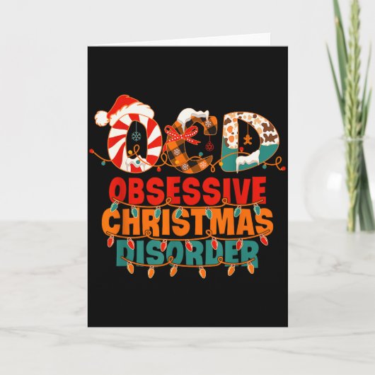 Carte Ocd Obsessive Christmas Disorder Funny Christmas (Devant)